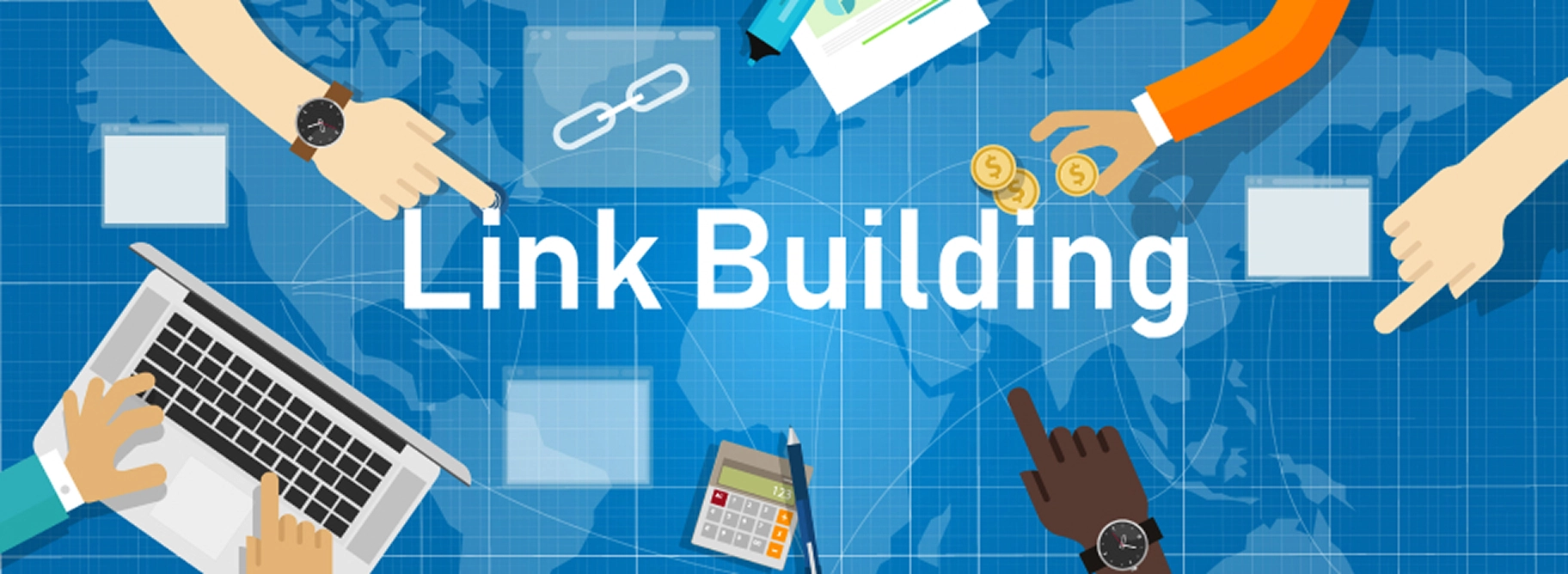 Illustration of Link Building Strategy for Improving Google Rankings 